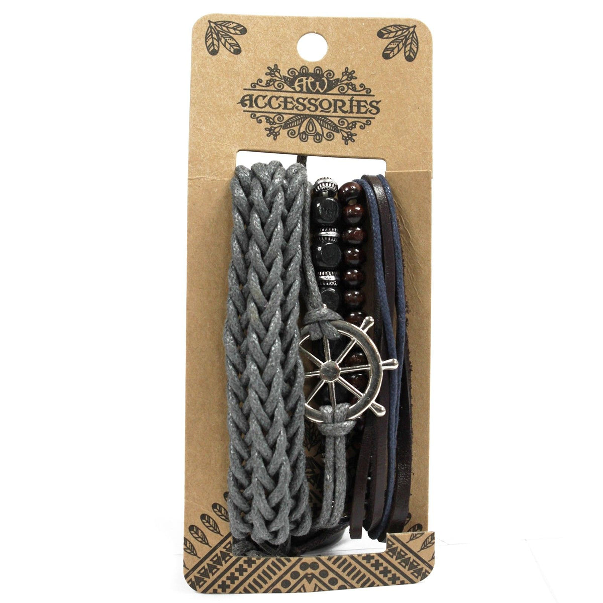 Pulsera de Hombre - Metal Y Cuero (color aleatorio) - Tienda Online de Productos Naturales y Ecológicos