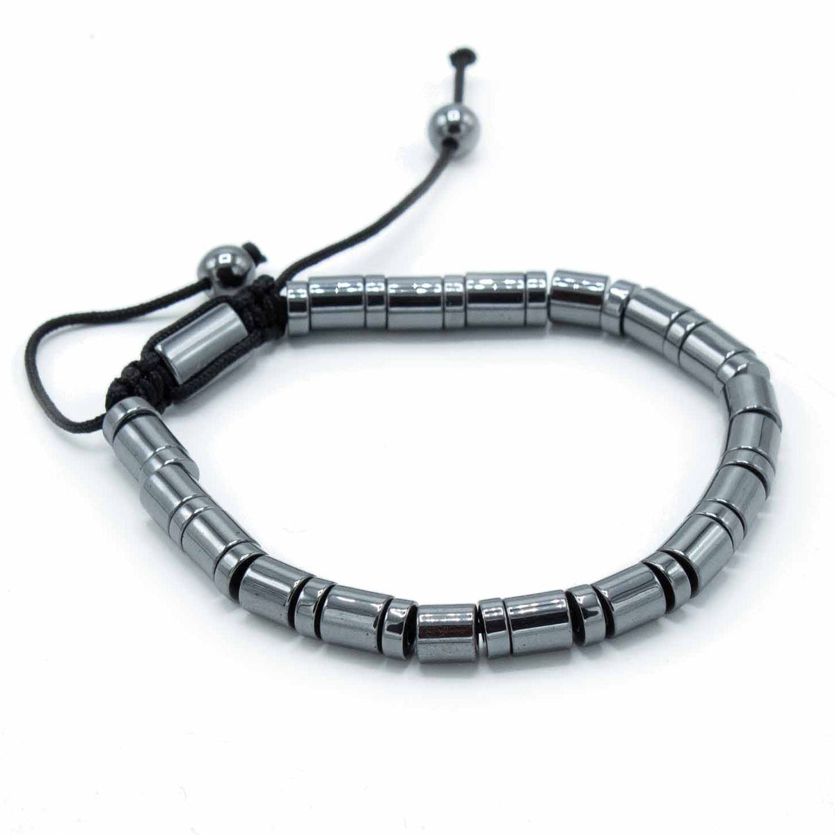 Pulsera Magnética Shamballa de Hematita - Círculos y Cilindros - Tienda Online de Productos Naturales y Ecológicos