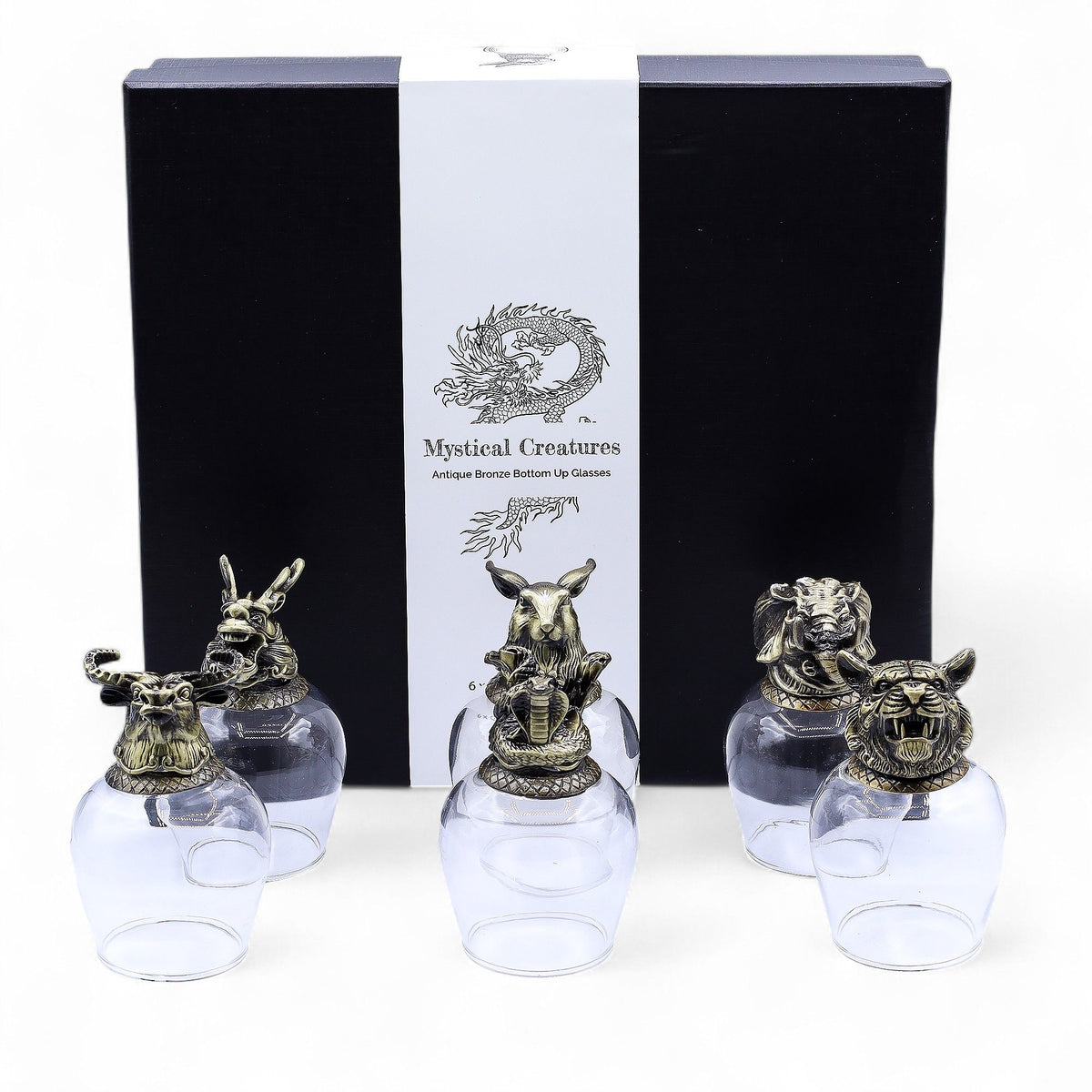 Set de regalo de 6 vasos (100 ml) - Criaturas Místicas - Bronce Antiguo - Tienda Online de Productos Naturales y Ecológicos