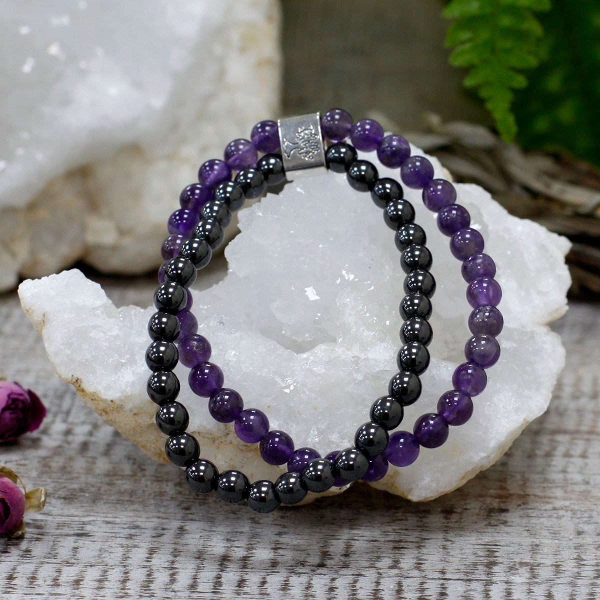 Pulsera de Piedras Preciosas Magnéticas - Amatista - Tienda Online de Productos Naturales y Ecológicos