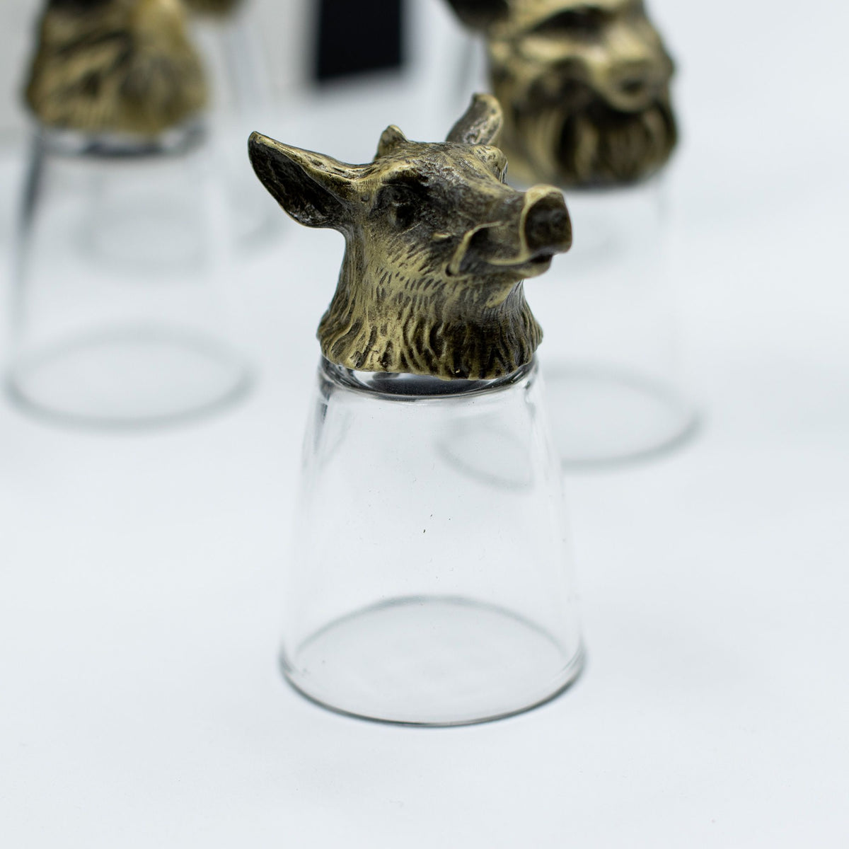 Conjunto de regalo de 12 vasos de chupito Bottom Up (25ml) - Bosque y Criaturas Místicas - Bronce Antiguo - Tienda Online de Productos Naturales y Ecológicos