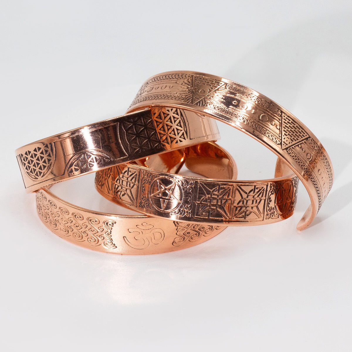Pulseras de Cobre Macizo con Grabados de Afirmaciones (surtidas) - Tienda Online de Productos Naturales y Ecológicos