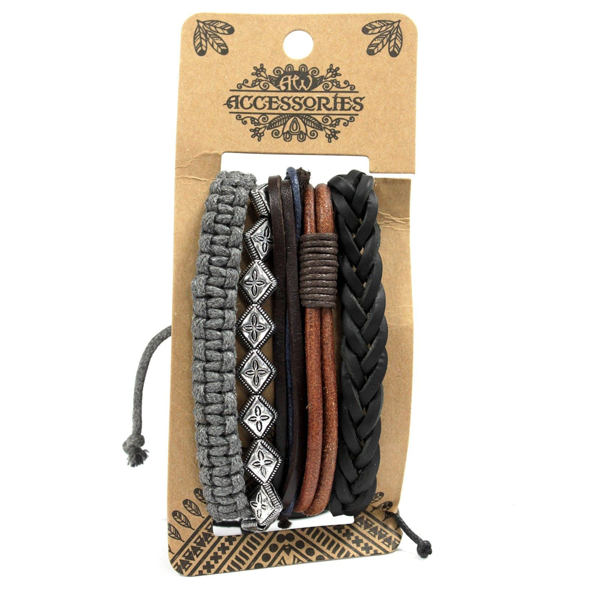 Pulsera de Hombre - Metal Y Cuero (color aleatorio) - Tienda Online de Productos Naturales y Ecológicos