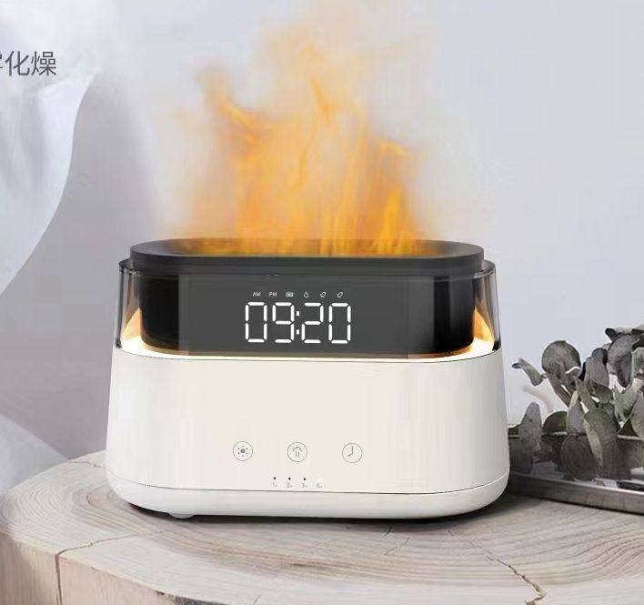 Difusor de Aromas Moderno - Reloj Led - USB-C - Efecto Llama - Tienda Online de Productos Naturales y Ecológicos