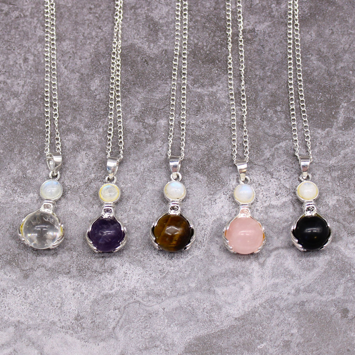 Colgante de Manos Curativas de Piedras Preciosas - Ojo de Tigre - Tienda Online de Productos Naturales y Ecológicos