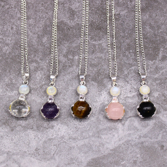 Colgante de Manos Curativas de Piedras Preciosas - Ágata Negra - Tienda Online de Productos Naturales y Ecológicos