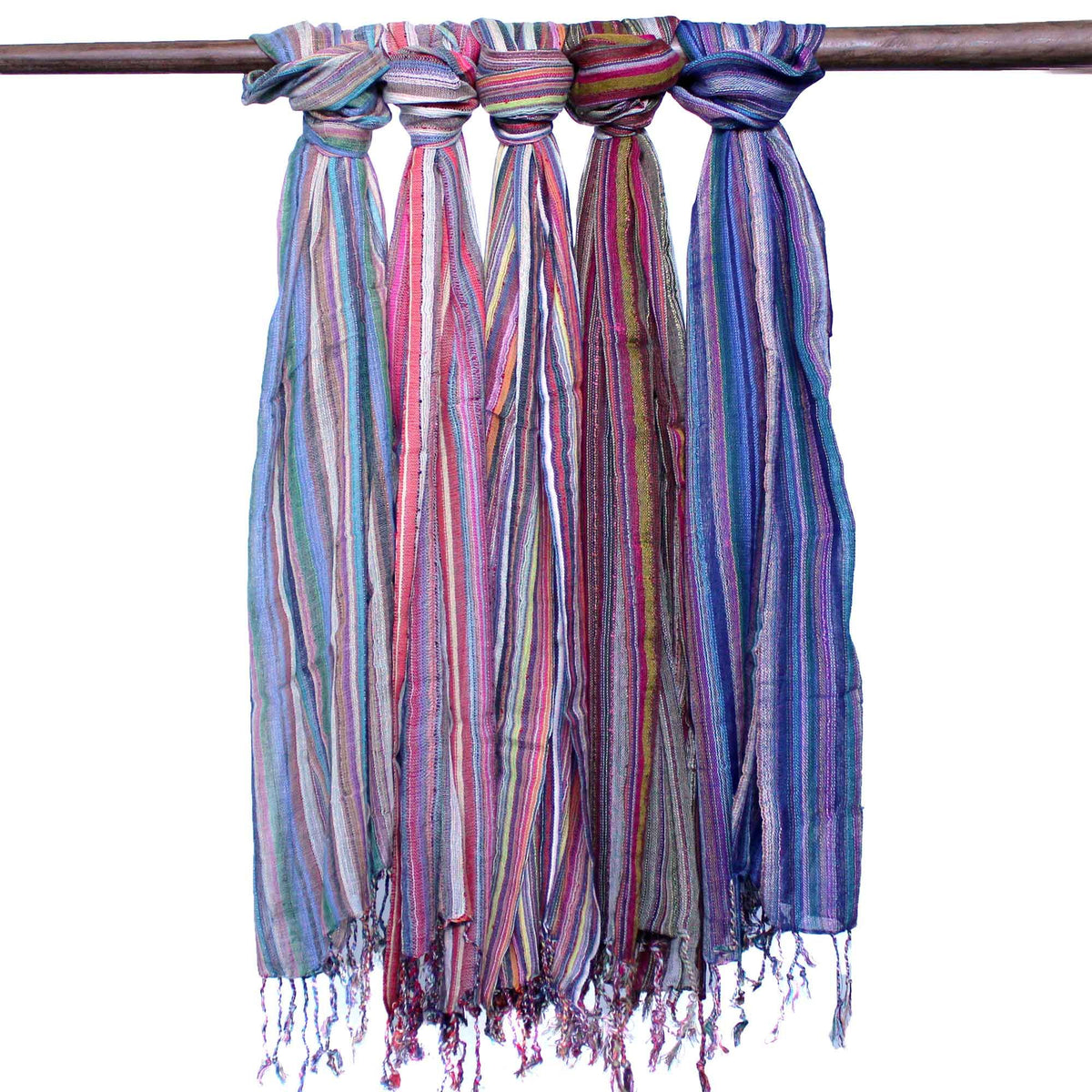 Bufandas bohemias indias - 50x180cm - Púrpuras al azar - Tienda Online de Productos Naturales y Ecológicos