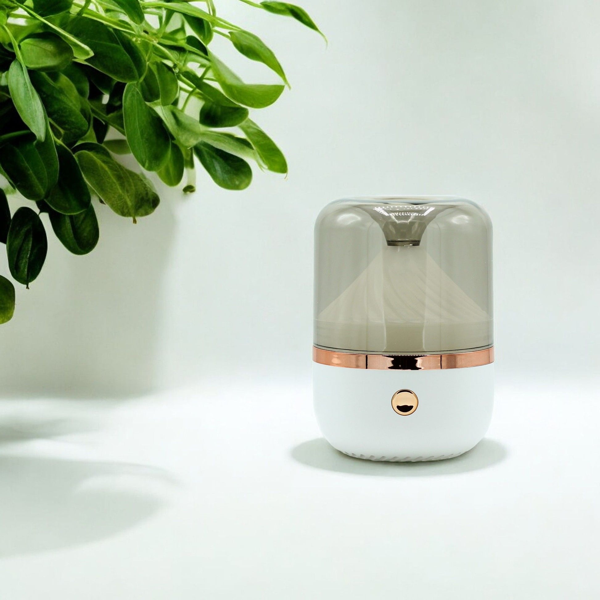 Difusor Aroma Blanco y Bronce - USB - Cambio de color - Tienda Online de Productos Naturales y Ecológicos