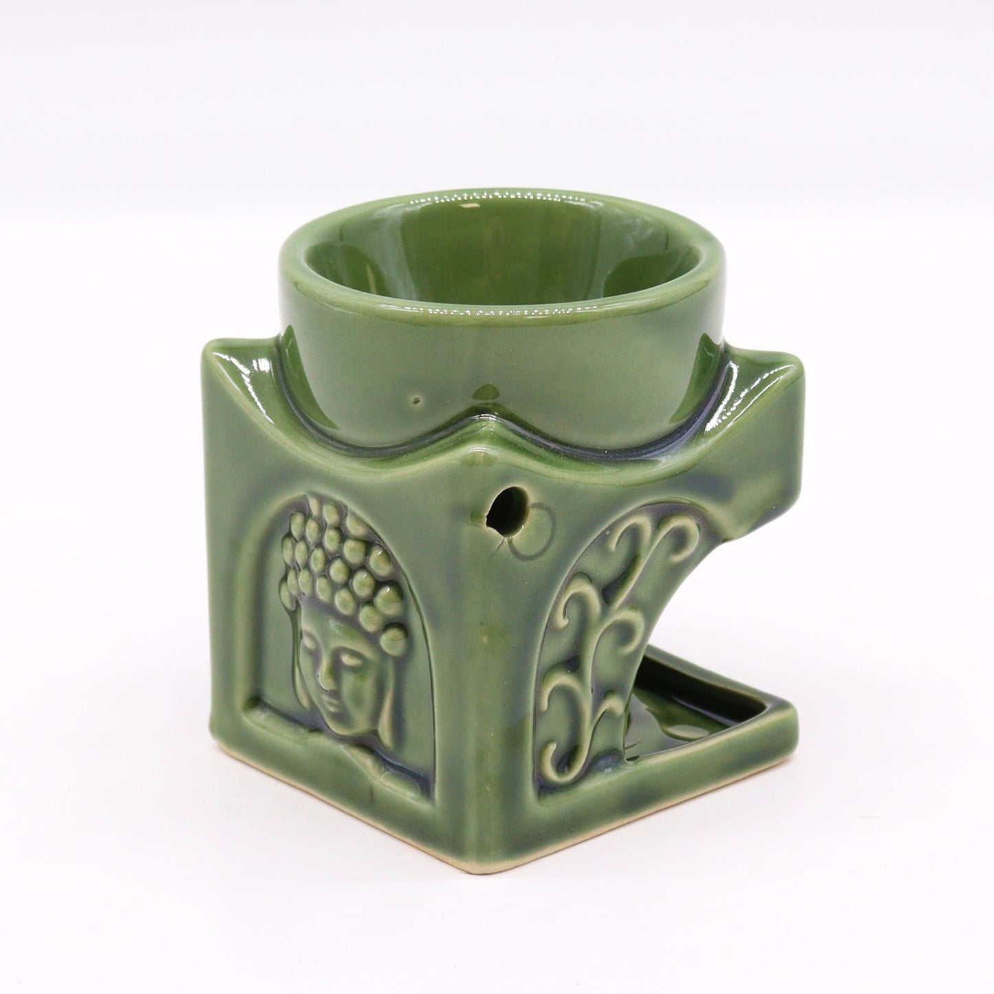 Quemador de Buda Cuadrado - Jade oscuro - Tienda Online de Productos Naturales y Ecológicos