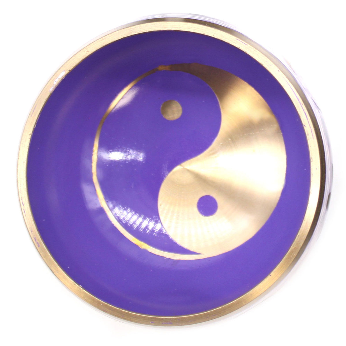 Juego de Cuenco Tibetano - Yin & Yang - Blanco/Morado 10,7 cm - Tienda Online de Productos Naturales y Ecológicos