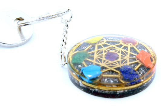Llavero de poder de orgonita - 7 Chakras - Tienda Online de Productos Naturales y Ecológicos