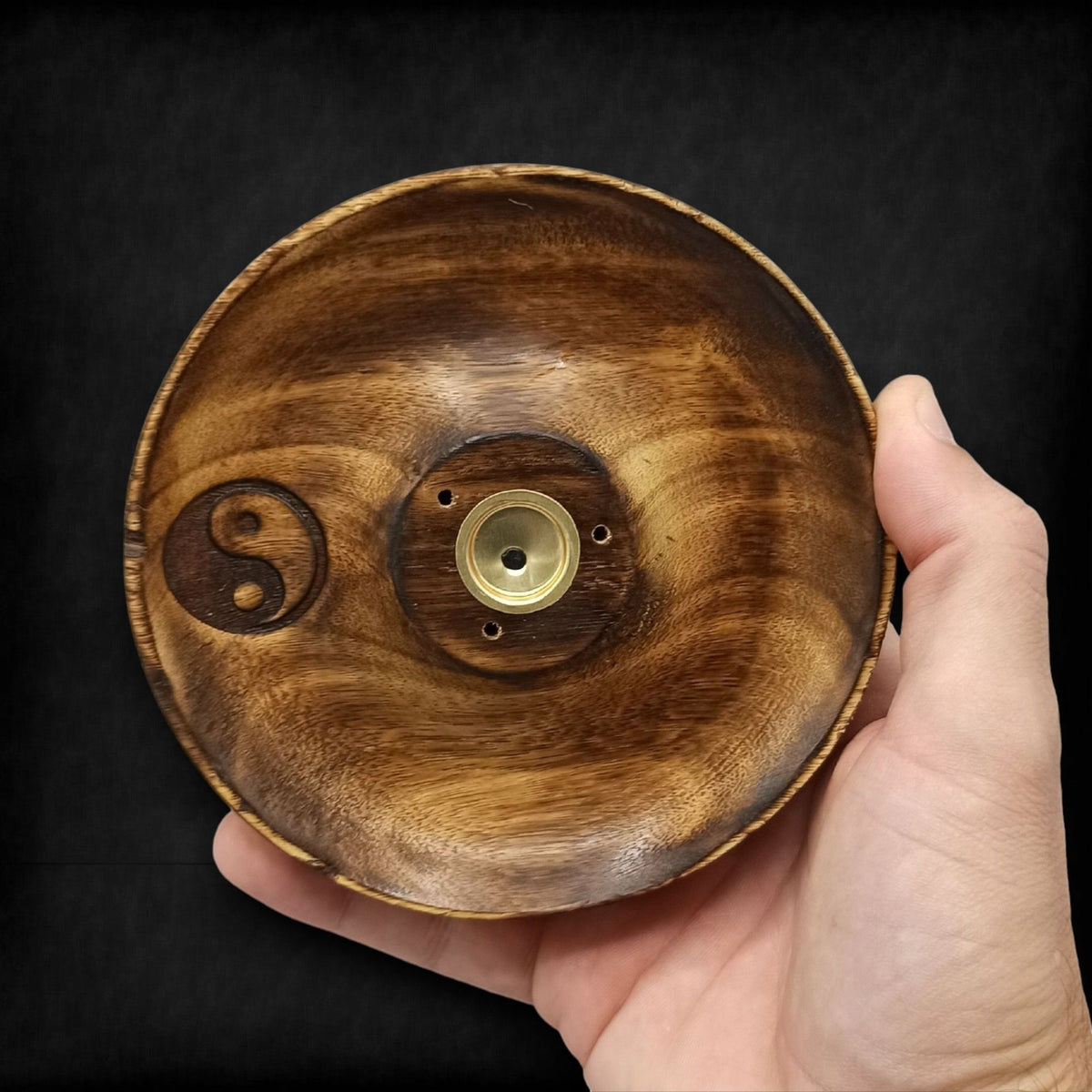Disco porta incienso para conos y varillas - Ying & Yang - Tienda Online de Productos Naturales y Ecológicos