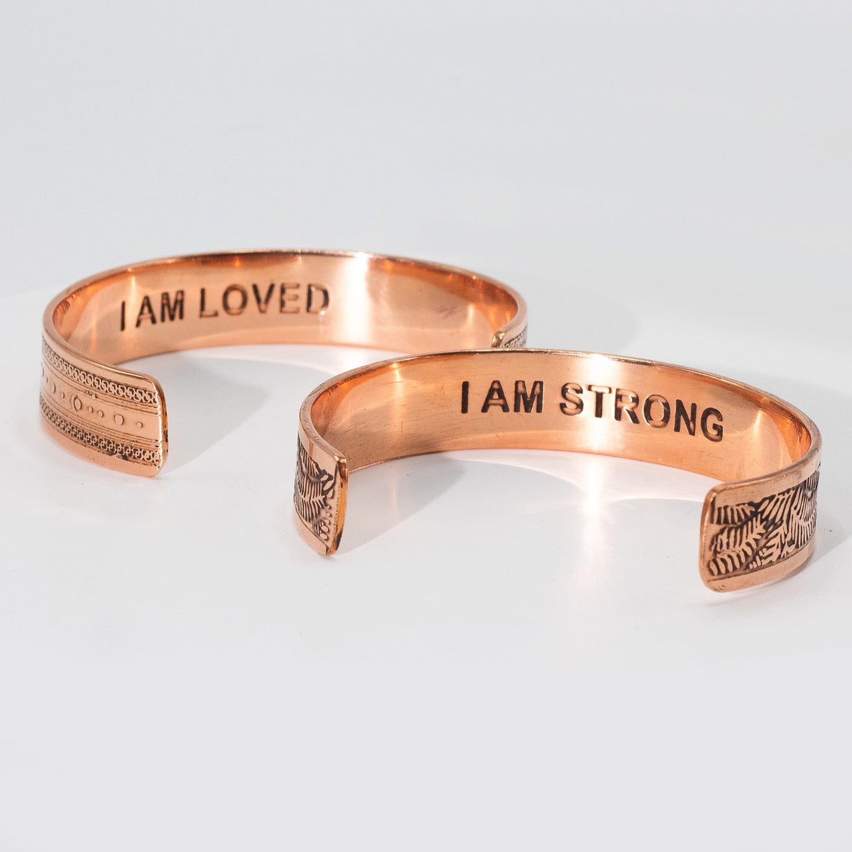 Pulseras de Cobre Macizo con Grabados de Afirmaciones (surtidas) - Tienda Online de Productos Naturales y Ecológicos