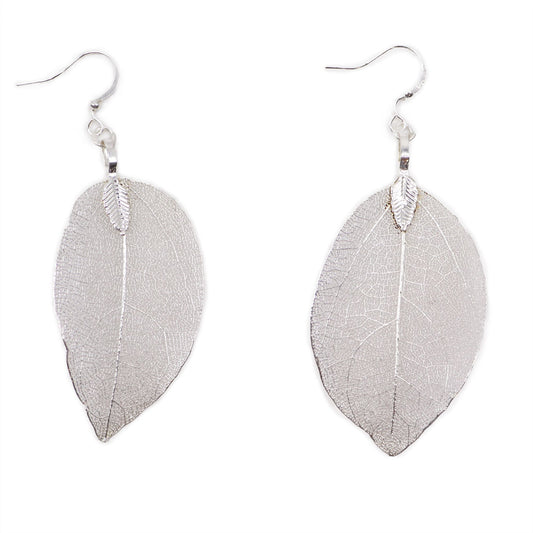 Pendientes - Hoja de valor - Plata - Tienda Online de Productos Naturales y Ecológicos