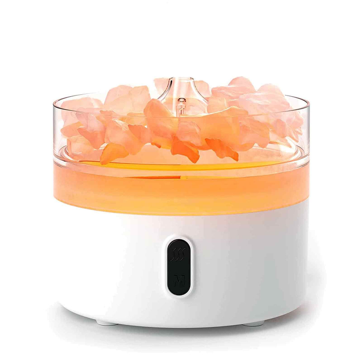 Difusor de Aroma de Sal del Himalaya - Luz Nocturna - USB-C - Efecto Llama (Sal incluida) - Tienda Online de Productos Naturales y Ecológicos