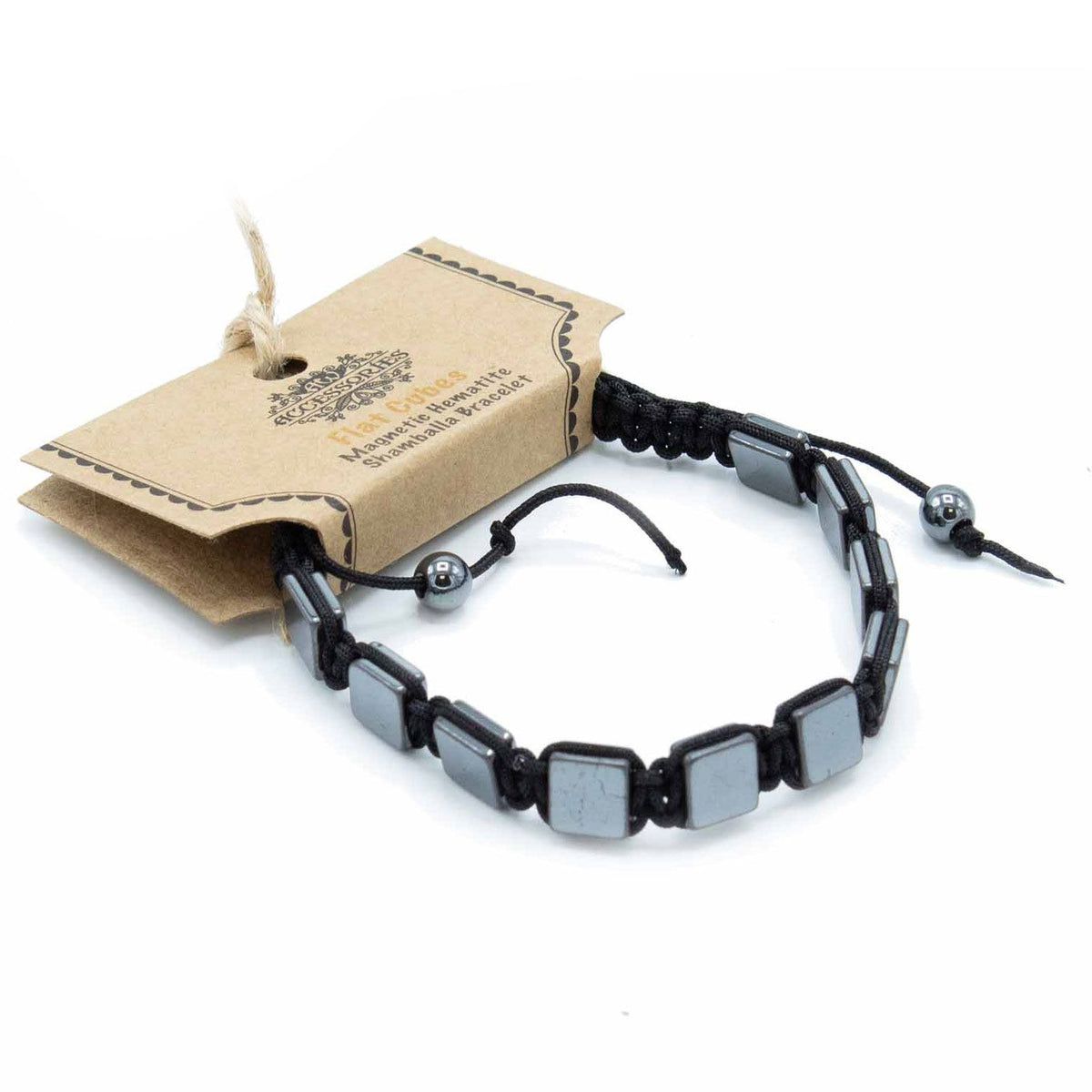 Pulsera Magnética Shamballa de Hematita -  Cubos planos - Tienda Online de Productos Naturales y Ecológicos