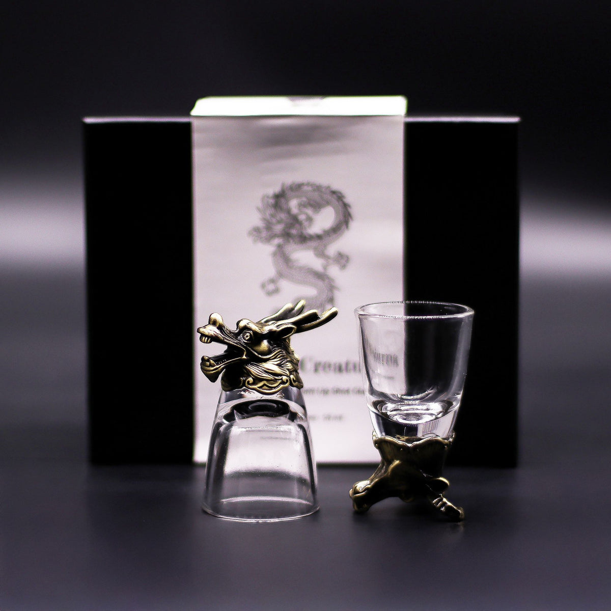 Set de regalo de 6 vasos de chupito (50 ml) - Criaturas Salvajes del Bosque - Bronce antiguo - Tienda Online de Productos Naturales y Ecológicos