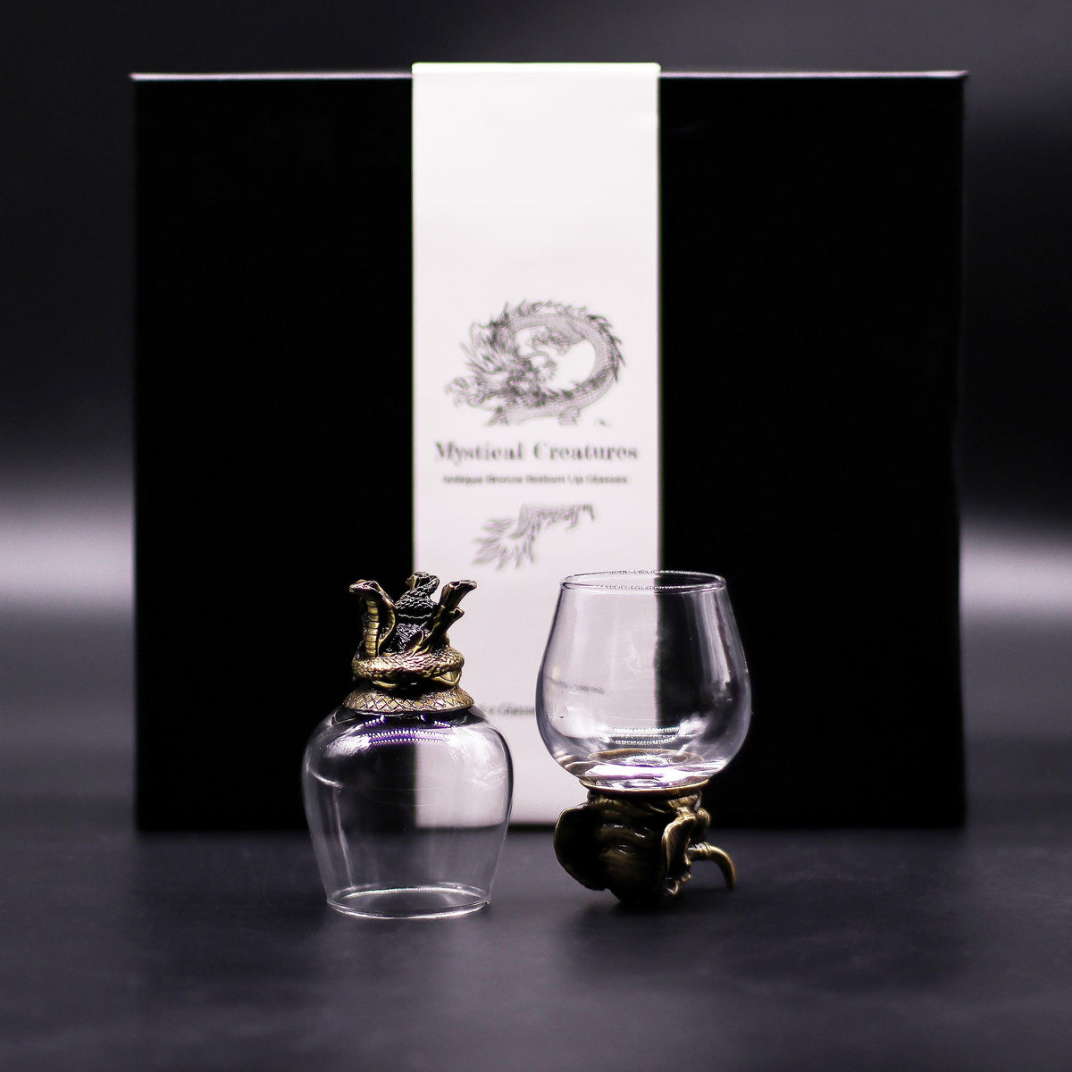 Set de regalo de 6 vasos (100 ml) - Criaturas Místicas - Bronce Antiguo - Tienda Online de Productos Naturales y Ecológicos