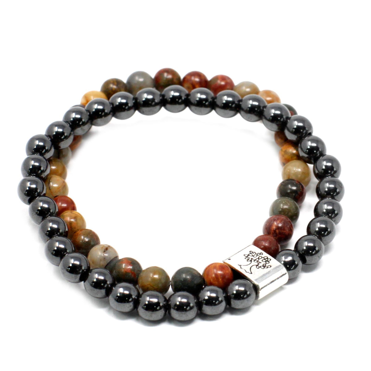 Pulsera de Piedras Preciosas Magnéticas - Jaspe Picasso - Tienda Online de Productos Naturales y Ecológicos