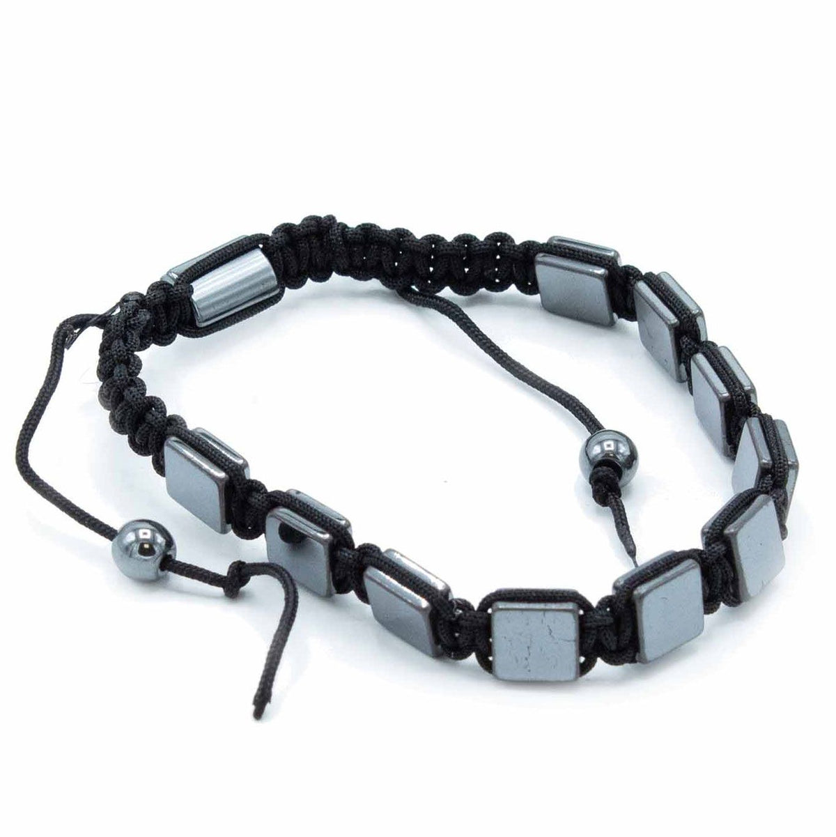 Pulsera Magnética Shamballa de Hematita -  Cubos planos - Tienda Online de Productos Naturales y Ecológicos