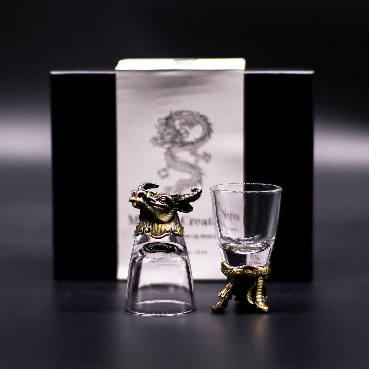 Set de regalo de 6 vasos de chupito (50 ml) - Criaturas Salvajes del Bosque - Bronce antiguo - Tienda Online de Productos Naturales y Ecológicos