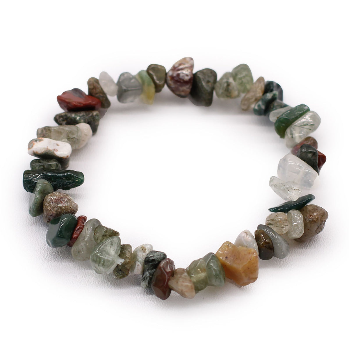 Pulsera Fragmentos de Piedras Preciosas -Ágata de musgo - Tienda Online de Productos Naturales y Ecológicos