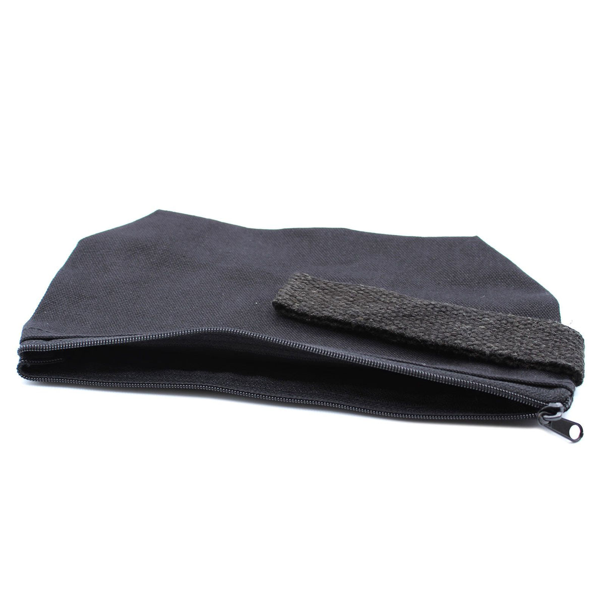 Neceser de algodón negro 10 oz - correa de mano - Tienda Online de Productos Naturales y Ecológicos
