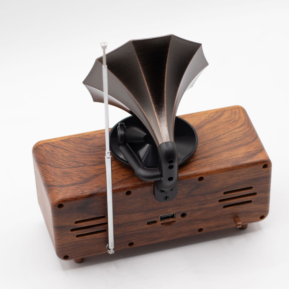 Altavoz de gramófono doble mini retro - Bluetooth - 5,4 vatios x 2 - Tienda Online de Productos Naturales y Ecológicos