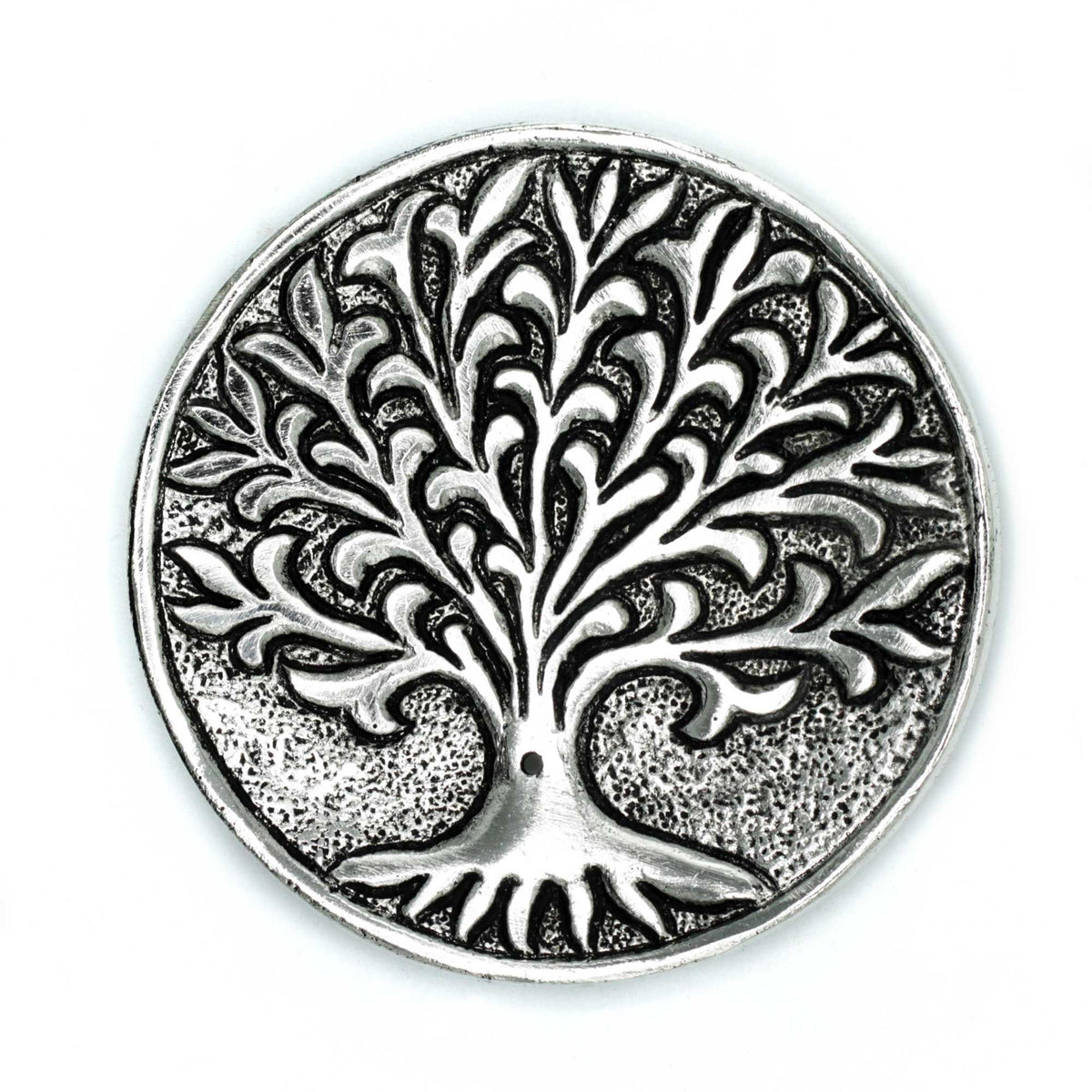 PortaIncienso Árbol de la Vida Aluminio Pulido 10cm - Tienda Online de Productos Naturales y Ecológicos