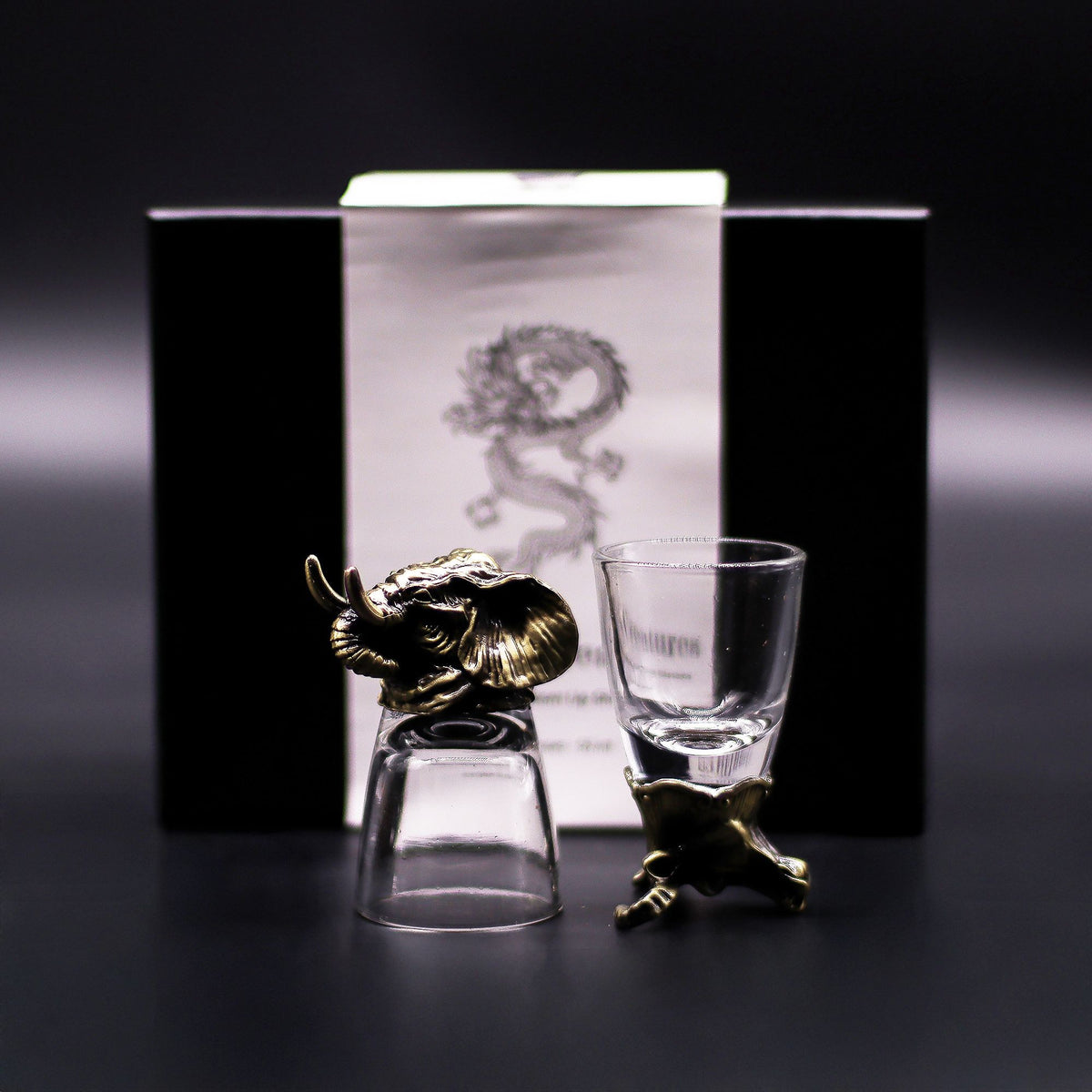 Set de regalo de 6 vasos de chupito (50 ml) - Criaturas Salvajes del Bosque - Bronce antiguo - Tienda Online de Productos Naturales y Ecológicos