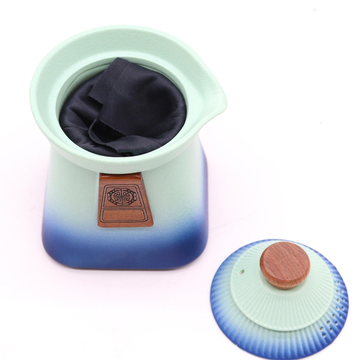 Juego de tetera Temple y tres tazas - Cielo Azul - Tienda Online de Productos Naturales y Ecológicos