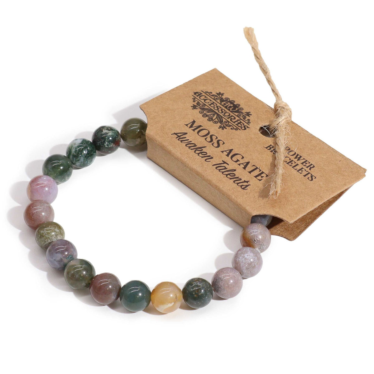 Brazalete de Energía - Ágata de musgo - Tienda Online de Productos Naturales y Ecológicos