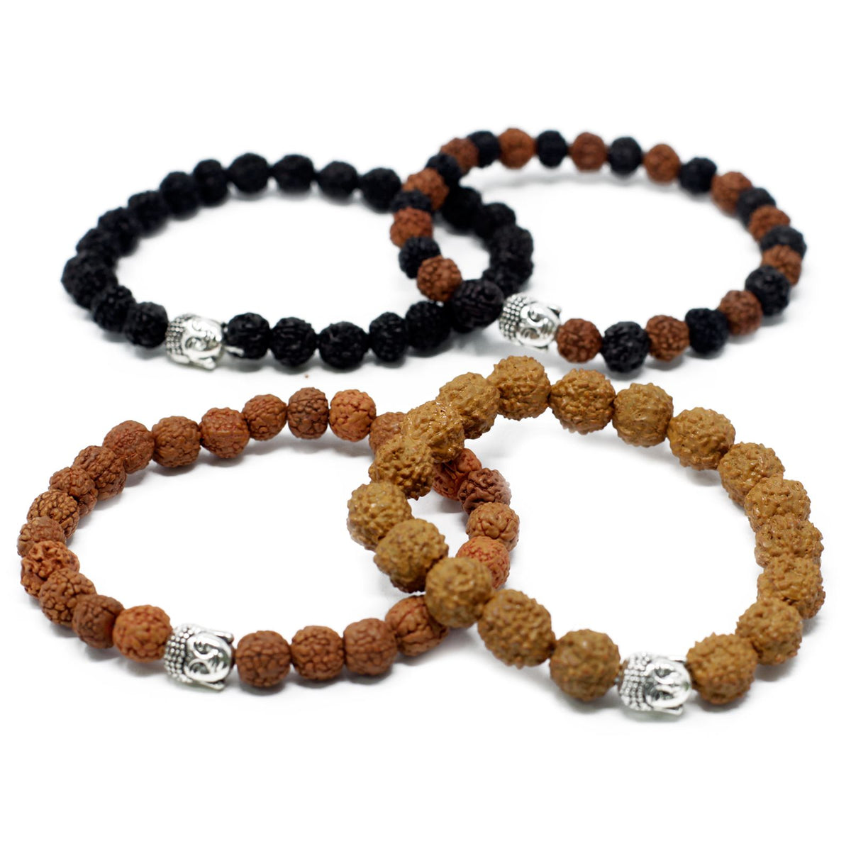 Surtido de brazaletes Rudraksha Buddah - Tienda Online de Productos Naturales y Ecológicos