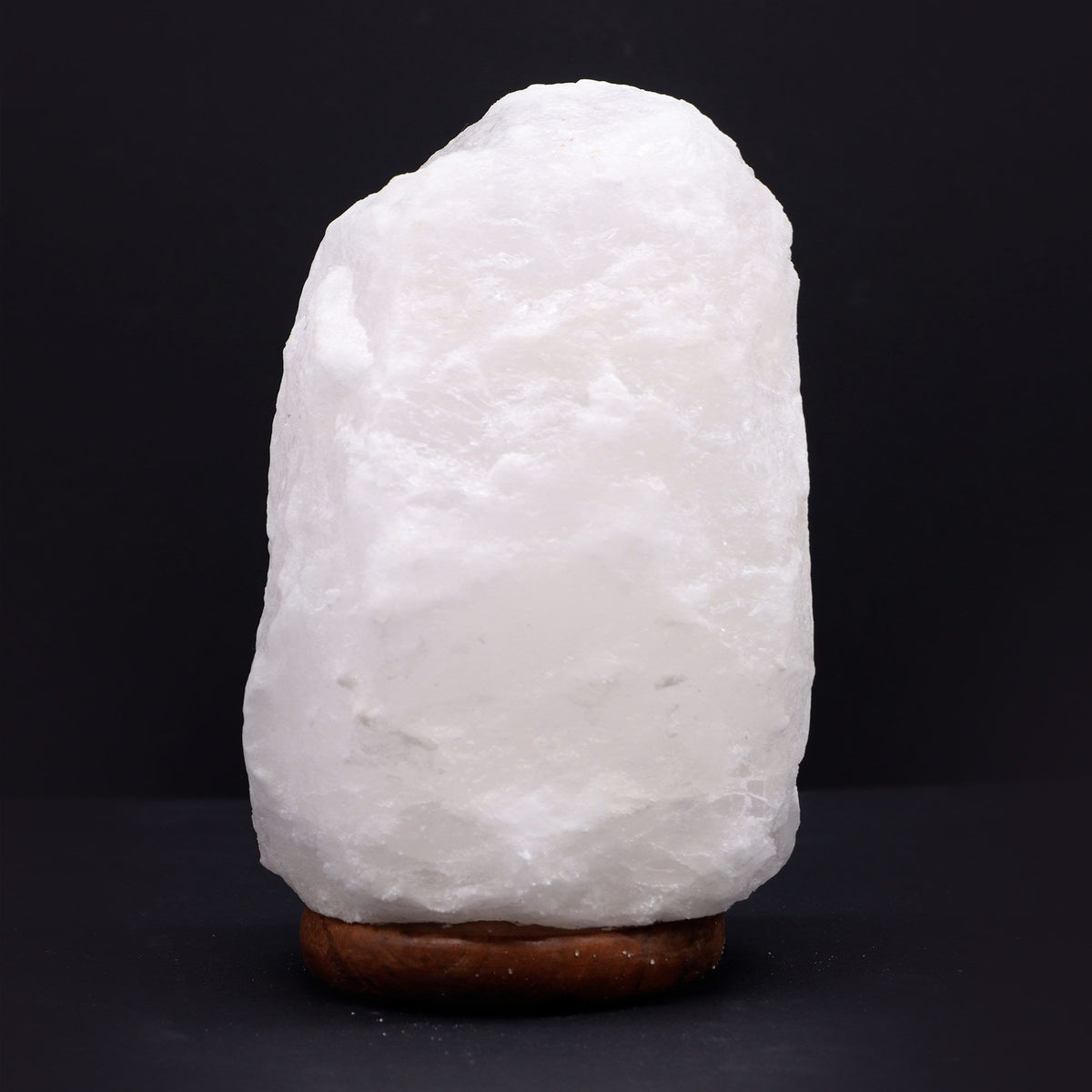 Lámpara de Sal del Himalaya de Cristal de Roca - & Base apx 3-5kg - Tienda Online de Productos Naturales y Ecológicos