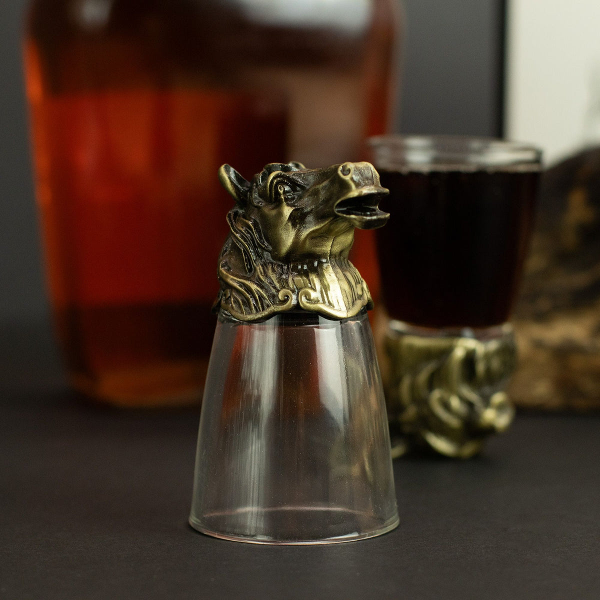 Conjunto de regalo de 12 vasos de chupito Bottom Up (25ml) - Bosque y Criaturas Místicas - Bronce Antiguo - Tienda Online de Productos Naturales y Ecológicos
