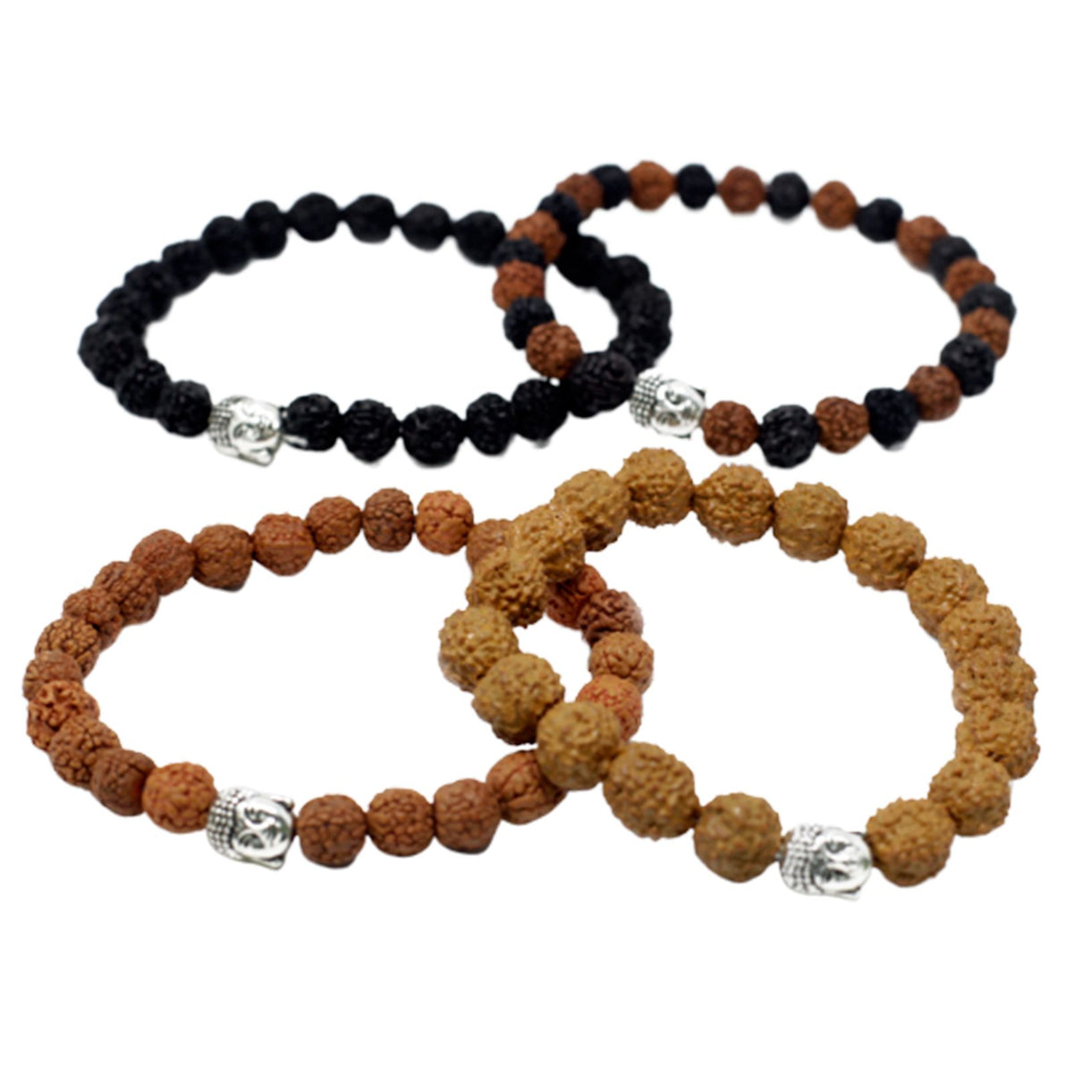 Surtido de brazaletes Rudraksha Buddah - Tienda Online de Productos Naturales y Ecológicos