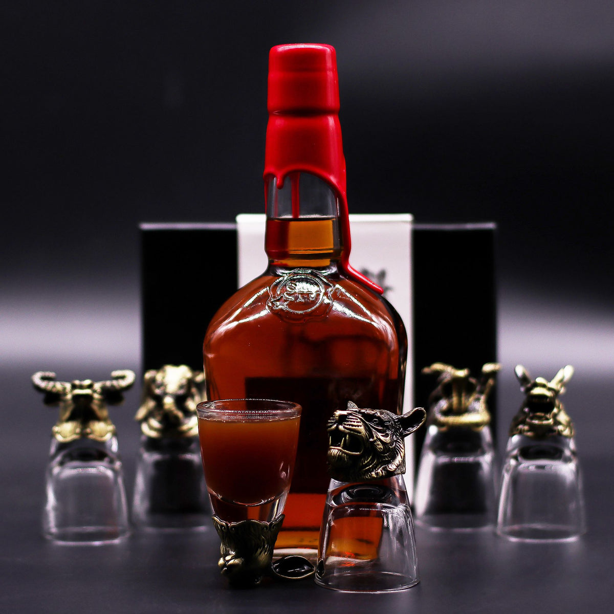 Set de regalo de 6 vasos de chupito (50 ml) - Criaturas Salvajes del Bosque - Bronce antiguo - Tienda Online de Productos Naturales y Ecológicos