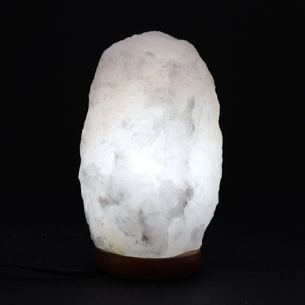Lámpara de Sal del Himalaya de Cristal de Roca - & Base apx 3-5kg - Tienda Online de Productos Naturales y Ecológicos