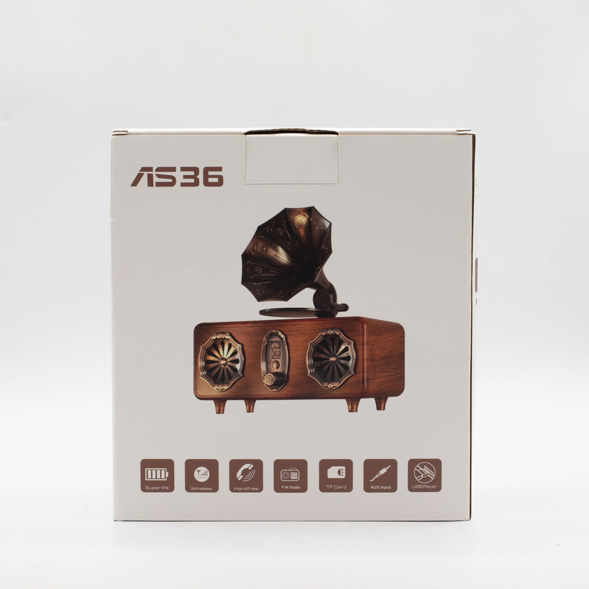 Altavoz de gramófono doble mini retro - Bluetooth - 5,4 vatios x 2 - Tienda Online de Productos Naturales y Ecológicos