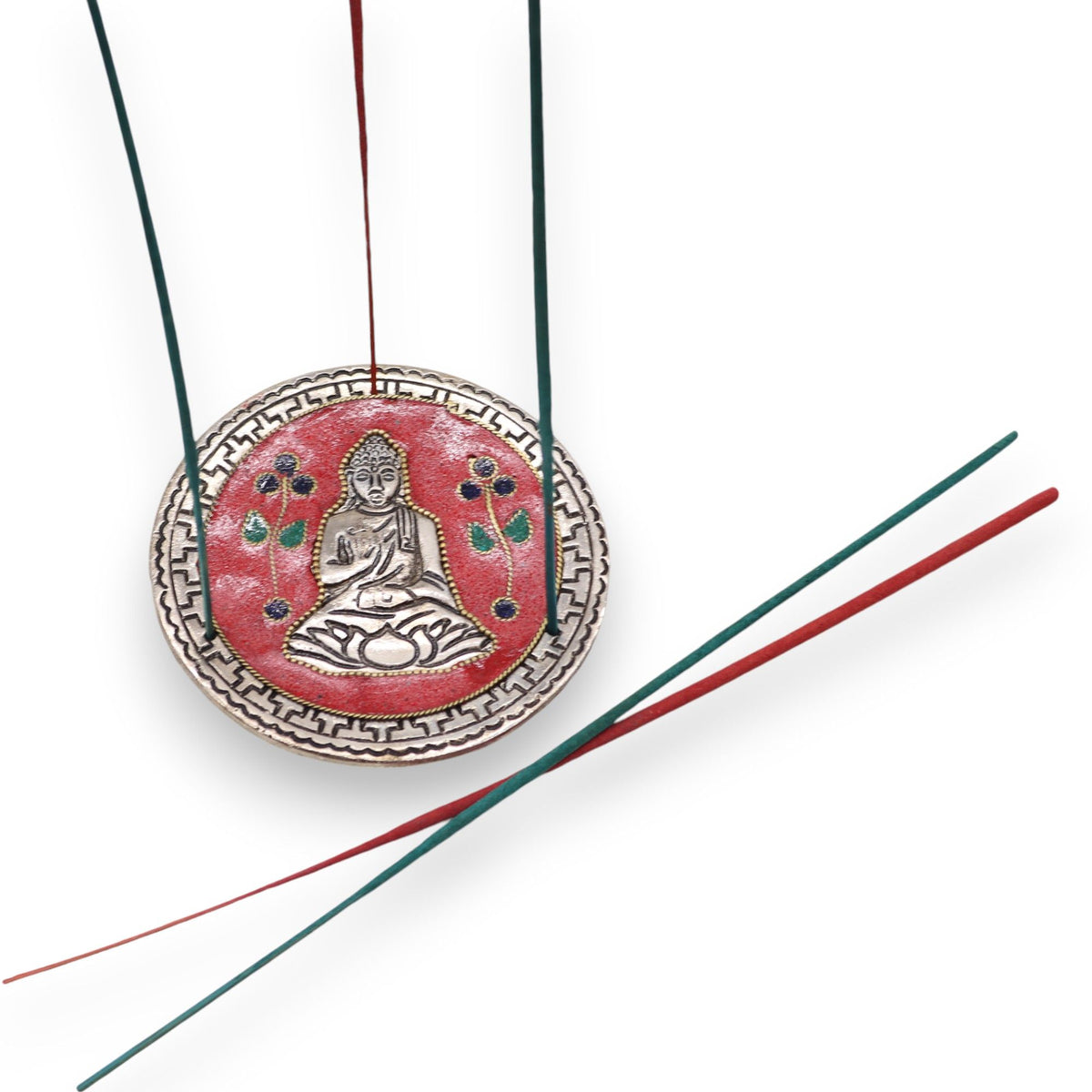 Porta-incienso Buda Rojo Decorativo 10cm - Tienda Online de Productos Naturales y Ecológicos