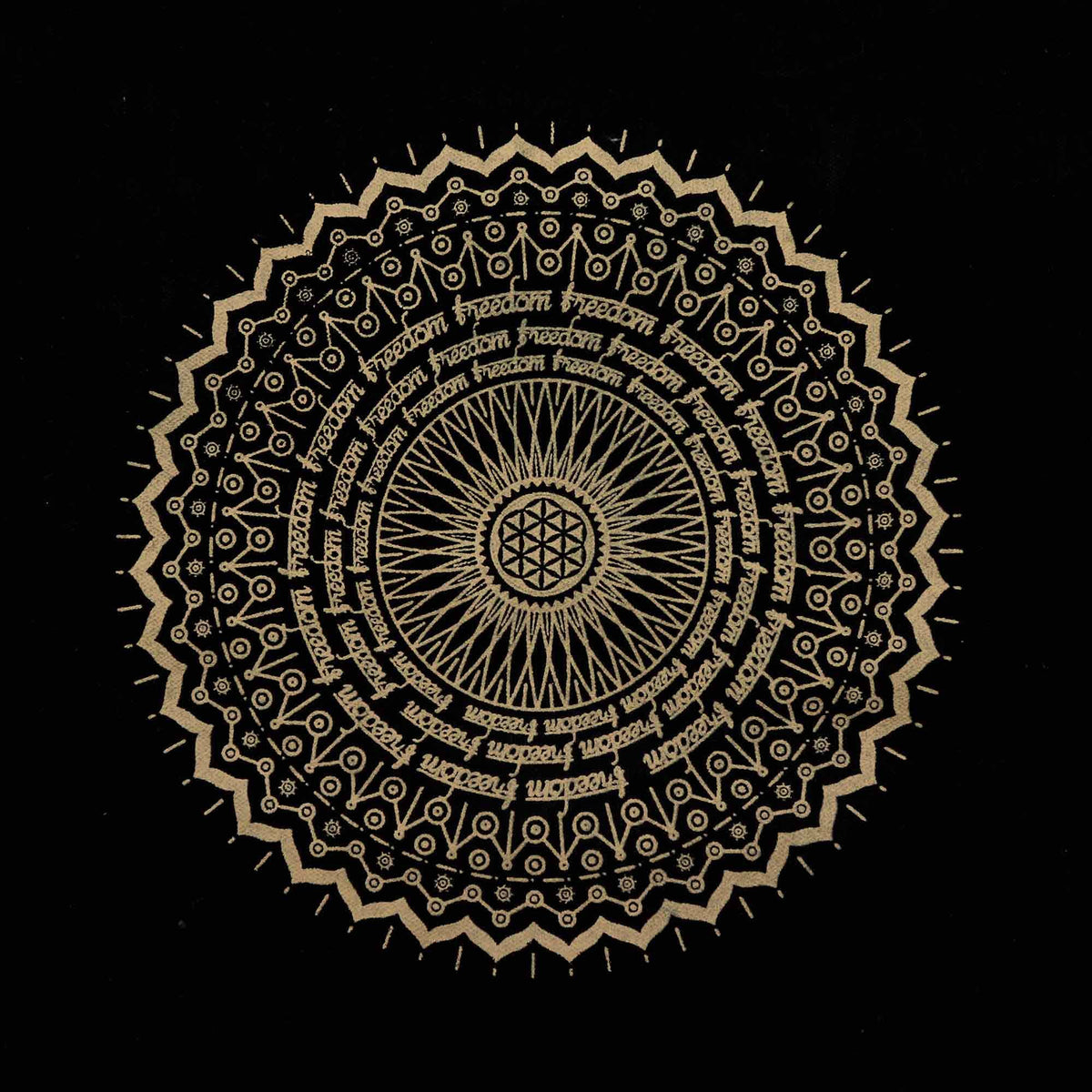 Bolso tote lavado a la piedra extragrande 14 oz - Mandala de la libertad - Tienda Online de Productos Naturales y Ecológicos