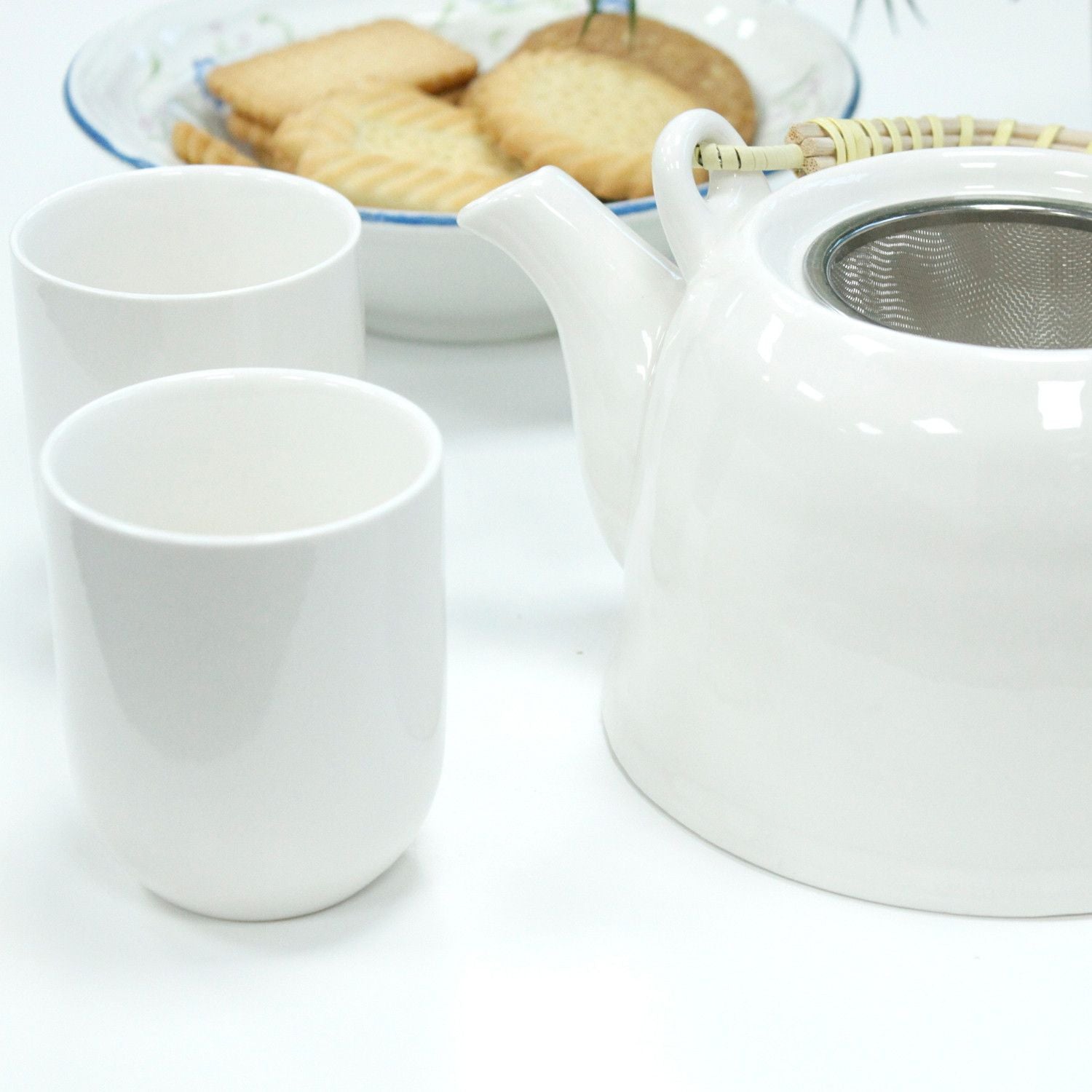 Set de tetera - Blanco clásico - Tienda Online de Productos Naturales y Ecológicos
