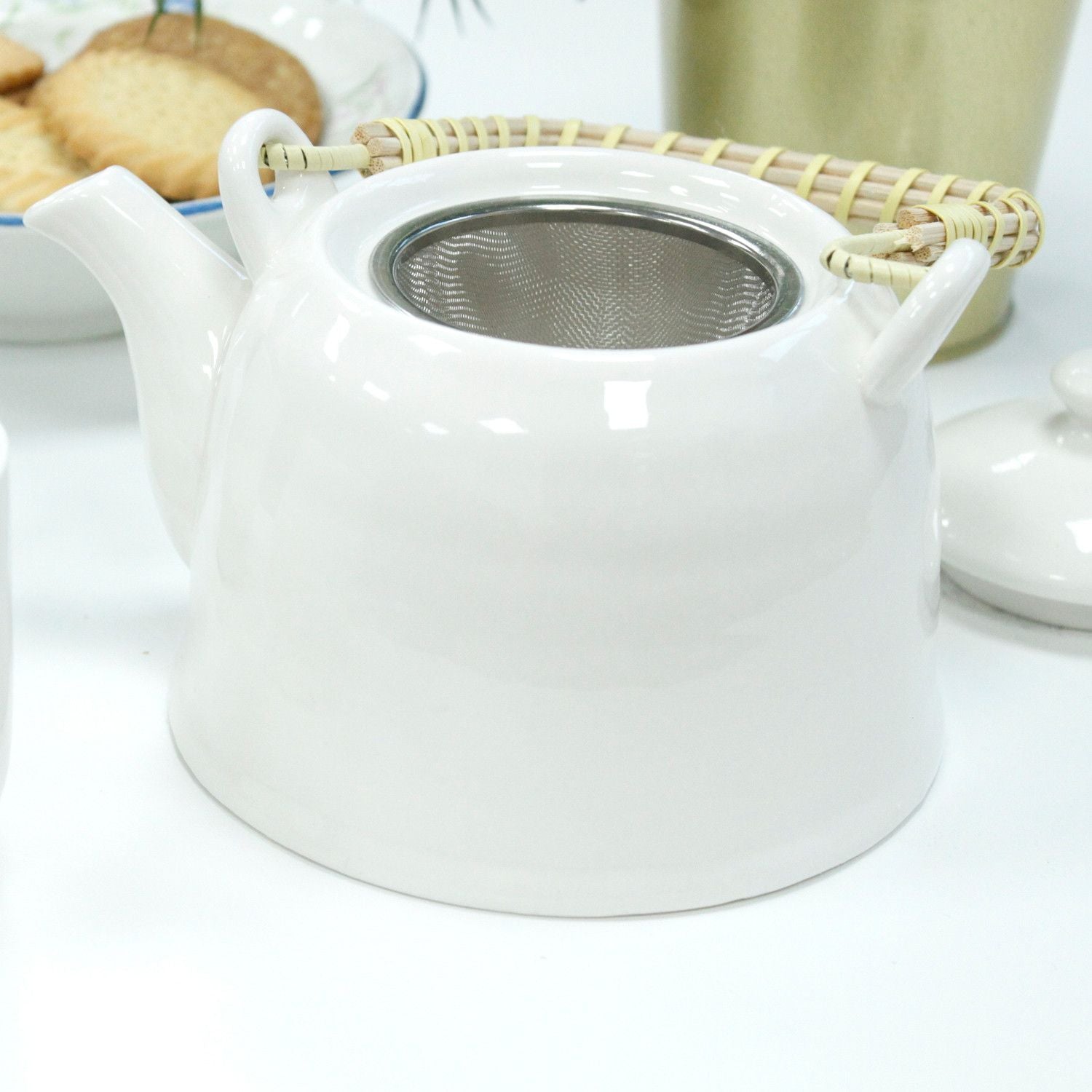 Set de tetera - Blanco clásico - Tienda Online de Productos Naturales y Ecológicos