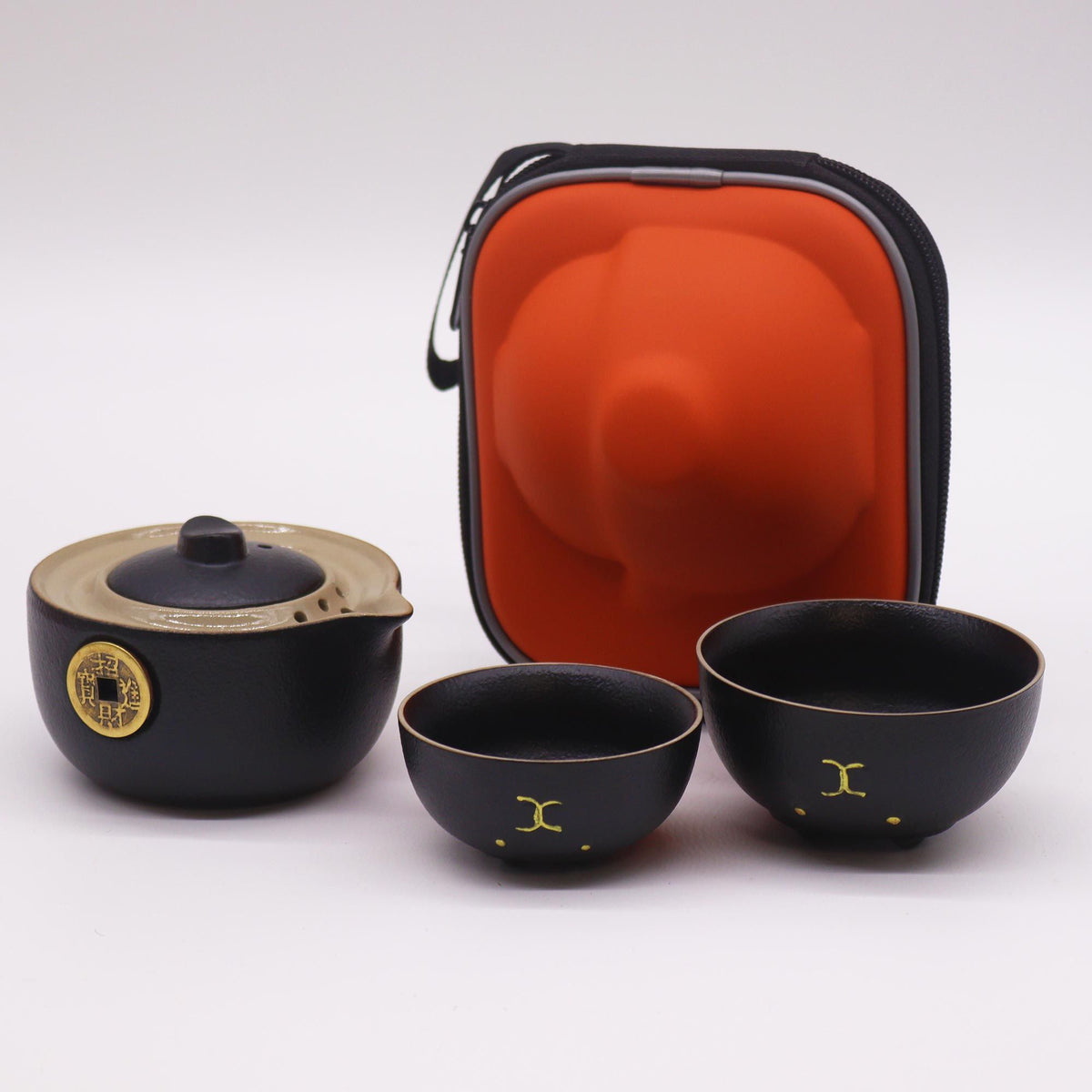 Set de tetera - Gato del Dinero - Dos tazas & Estuche de viaje - azul - Tienda Online de Productos Naturales y Ecológicos