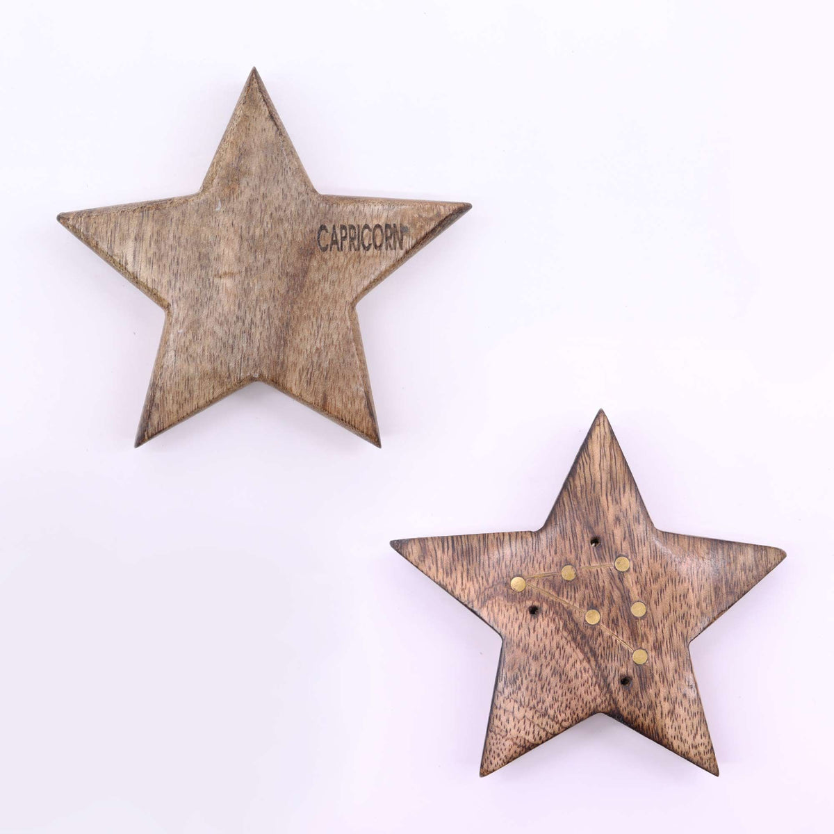 Quemador de incienso con signos del zodíaco de latón grabado - Estrella - Tienda Online de Productos Naturales y Ecológicos