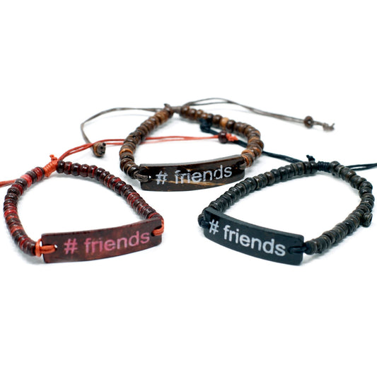 Brazaletes Coco Slogan - #Friends - Tienda Online de Productos Naturales y Ecológicos