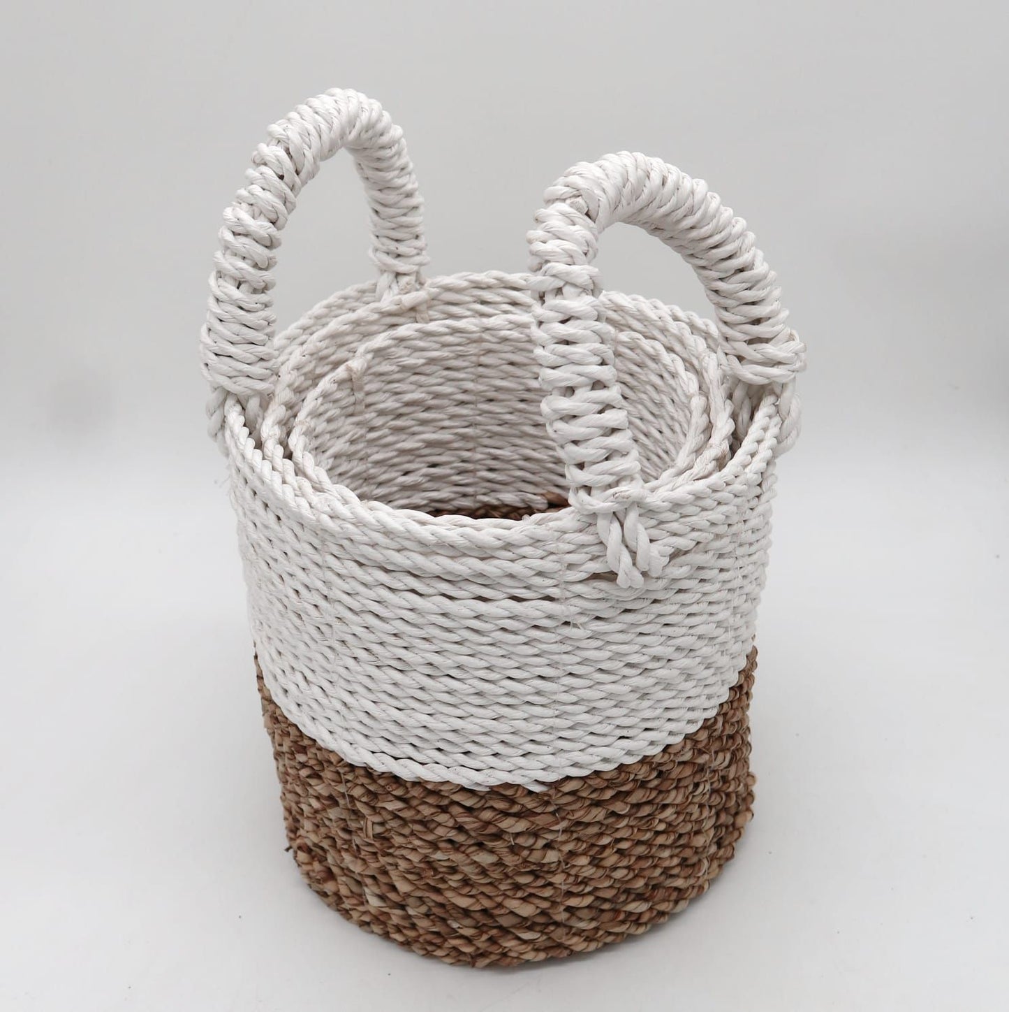 Juego de cestas de algas marinas - Blanco natural - Tienda Online de Productos Naturales y Ecológicos
