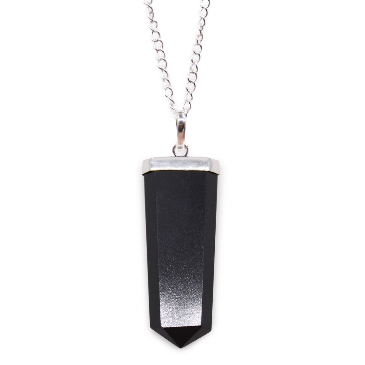 Colgante Plano Piedra Preciosa - Ágata Negra - Tienda Online de Productos Naturales y Ecológicos