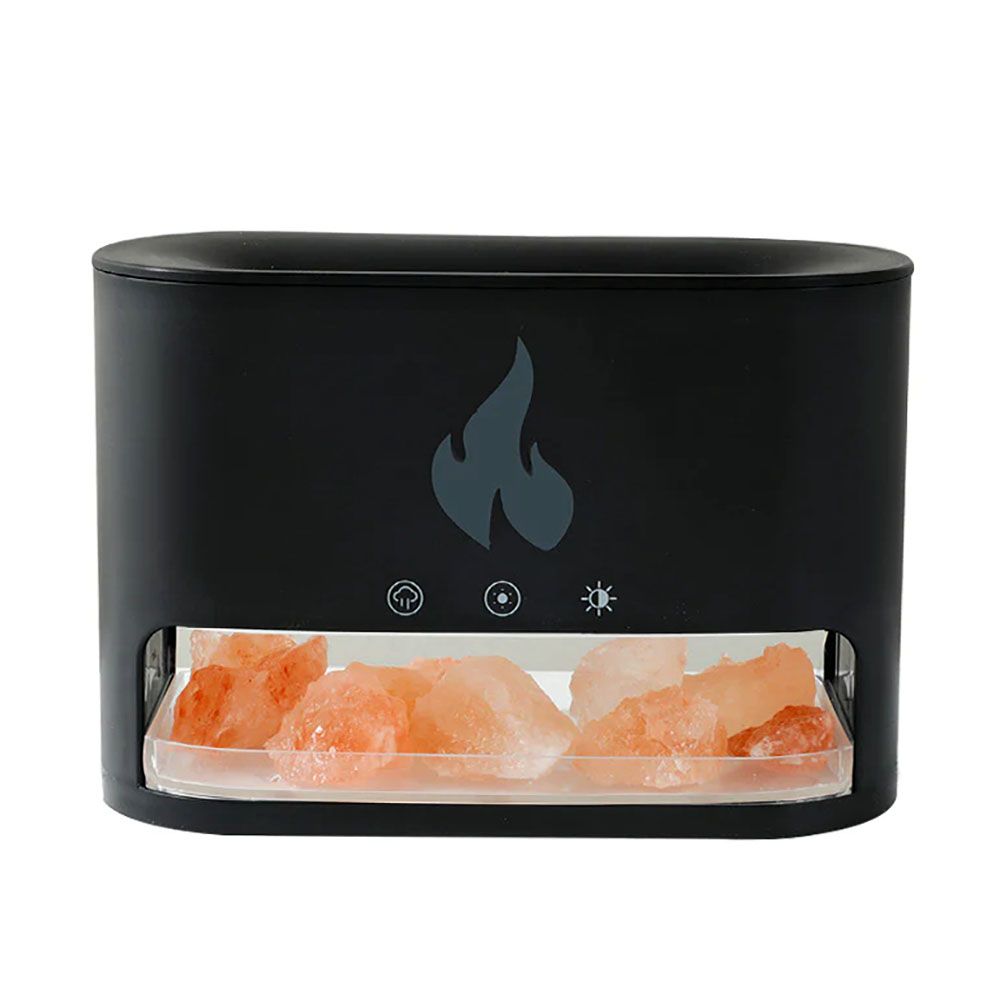 Difusor de Aroma Blaze - Cámara de Sal del Himalaya - USB-C - Efecto Llama (Sal incluida) - Tienda Online de Productos Naturales y Ecológicos