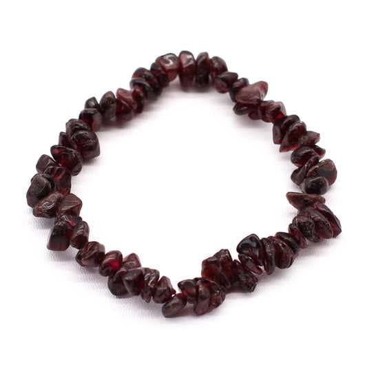 Pulsera Fragmentos de Piedras Preciosas - Granate de sangre - Tienda Online de Productos Naturales y Ecológicos